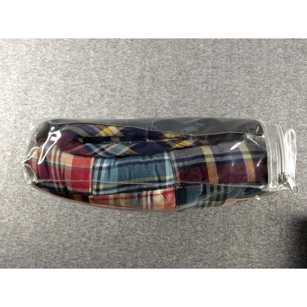 Ralph‎ Lauren Standard Sham University Layne Cotton Patchwork Madras Plaid NEW